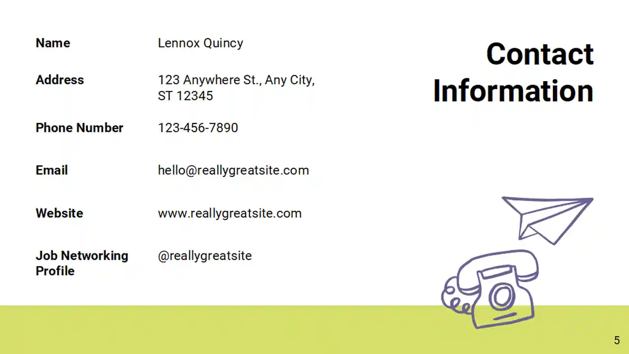 Photo resume Slides