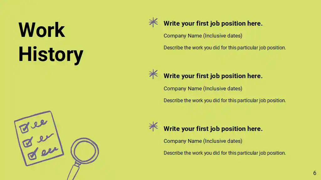 Photo resume Slides