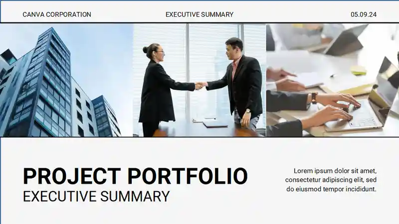 Project Portfolio Executive Summary Slides