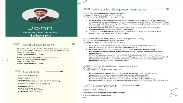 Public Relations Resume