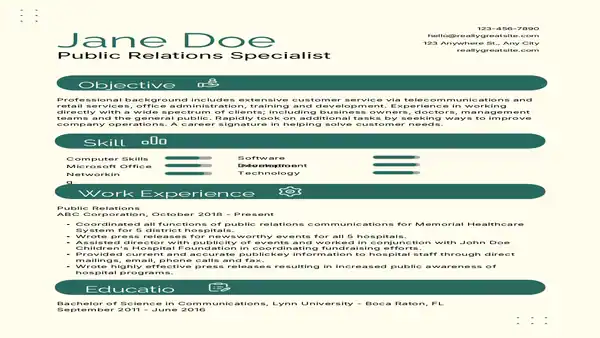 Public Relations Resume