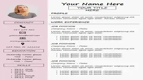Resume One Free Template for Google Slides or PowerPoint
