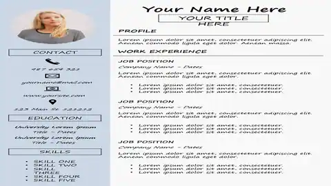 Resume One Free Template for Google Slides or PowerPoint