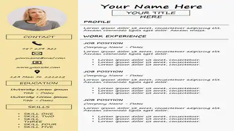 Resume One Free Template for Google Slides or PowerPoint
