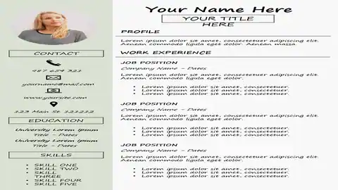 Resume One Free Template for Google Slides or PowerPoint