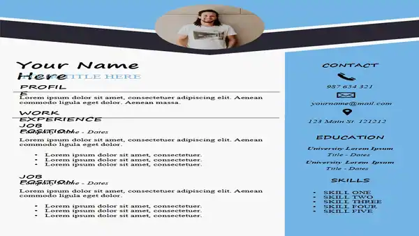 Resume Two Free Template for Google Slides or PowerPoint