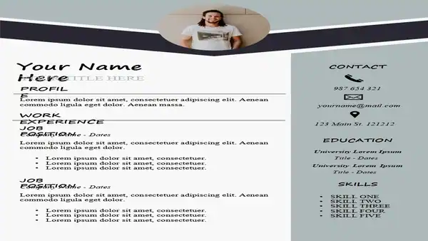 Resume Two Free Template for Google Slides or PowerPoint