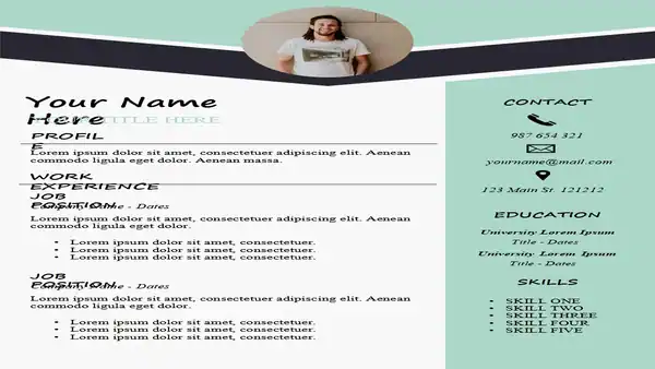 Resume Two Free Template for Google Slides or PowerPoint