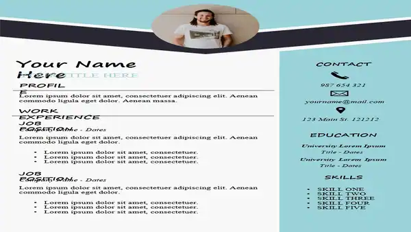 Resume Two Free Template for Google Slides or PowerPoint