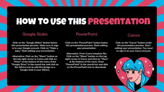 Retro Manga Illustrator Portfolio Slides