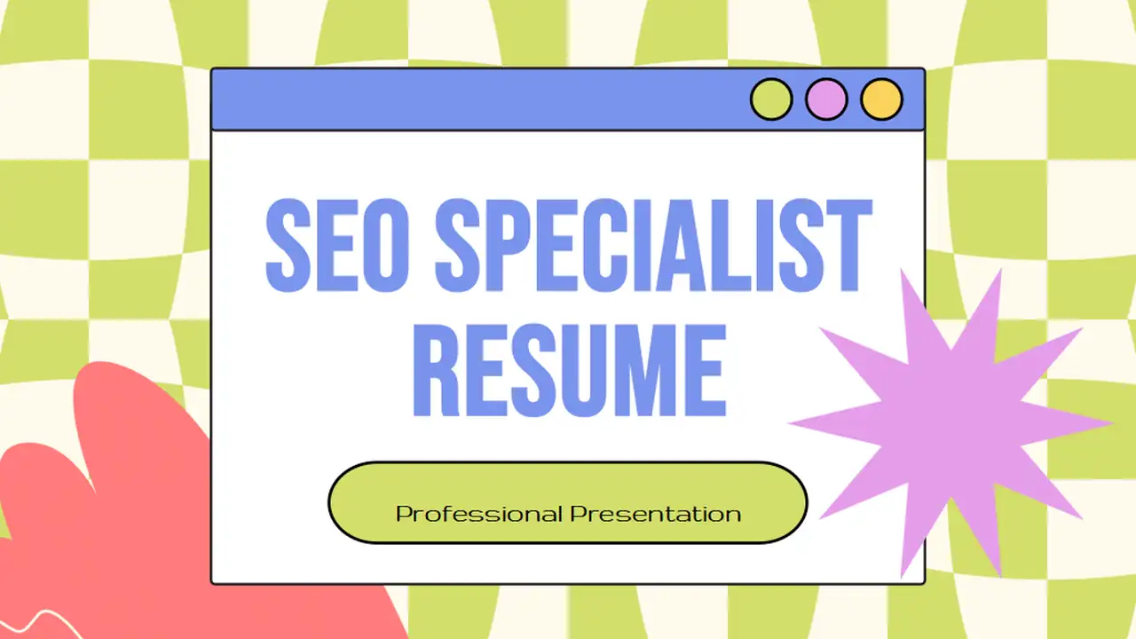 Retro SEO Specialist Resume Slides