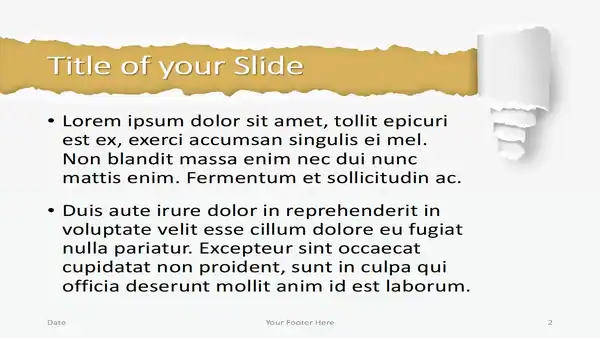 Torn Paper Template for PowerPoint and Google Slides