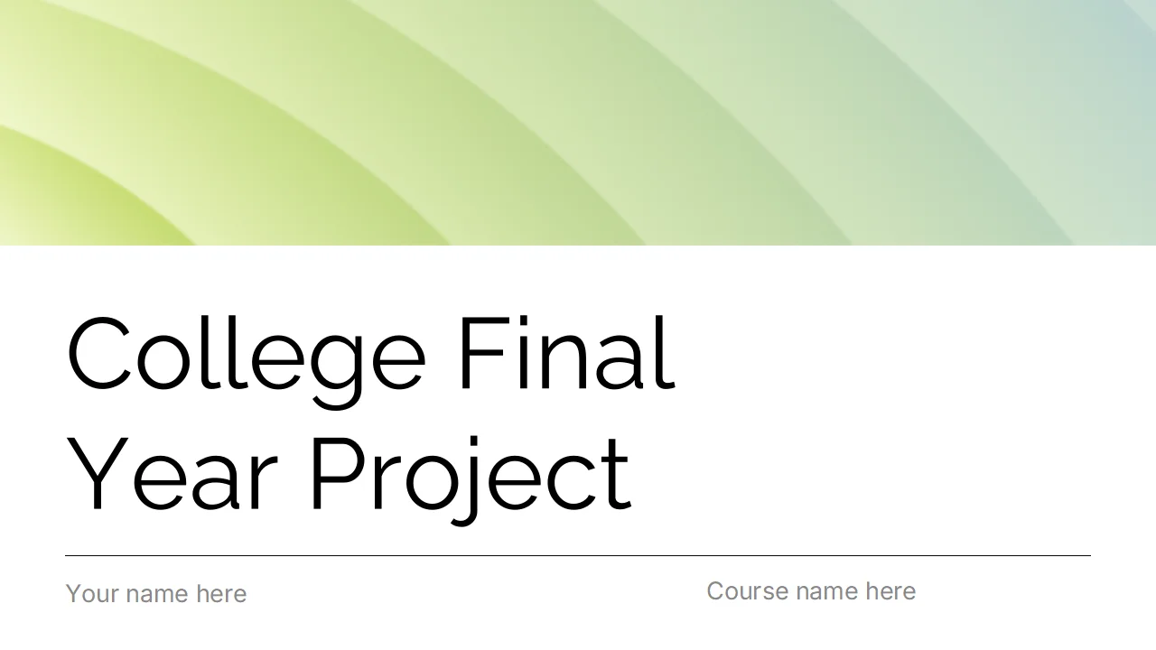 College Final Year Project Slides