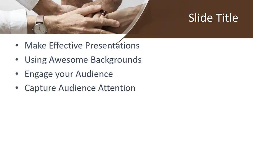 Free Hands Teamwork PowerPoint Template