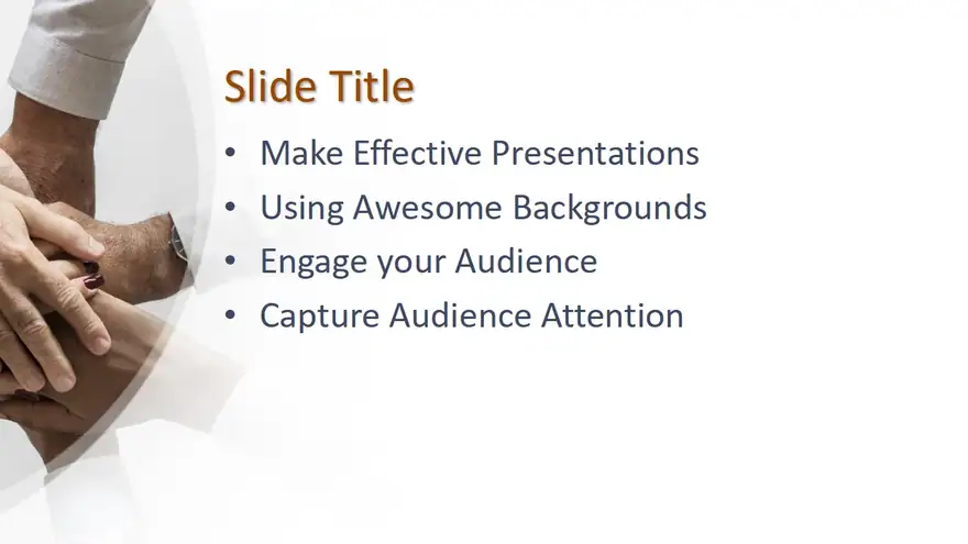 Free Hands Teamwork PowerPoint Template