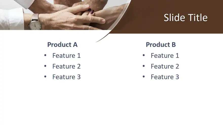 Free Hands Teamwork PowerPoint Template
