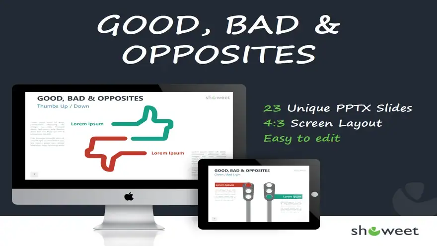 Good, Bad and Opposites for PowerPoint and Google Slides