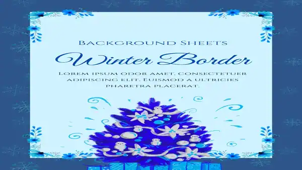 Winter Border Background Sheets