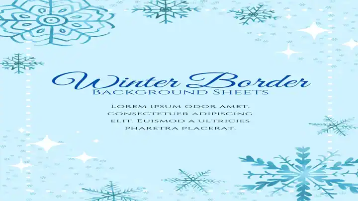 Winter Border Background Sheets