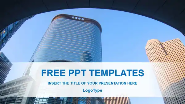 City Building Scenery Real Estate PowerPoint Template
