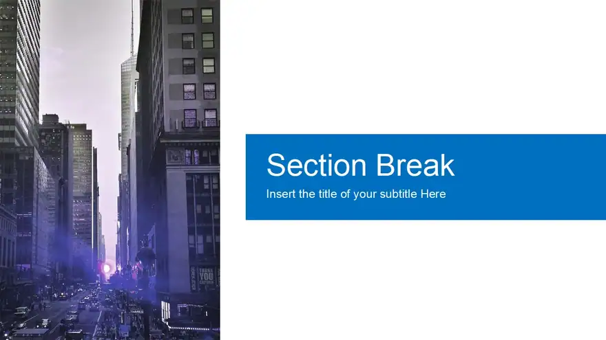 City Building Scenery Real Estate PowerPoint Template