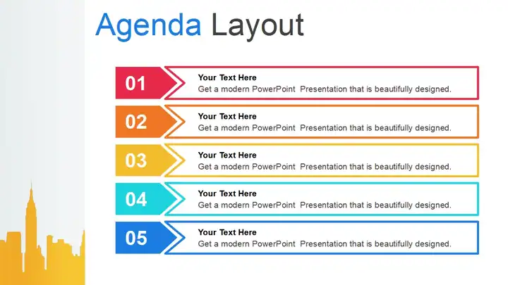City Buildings Business PowerPoint Template