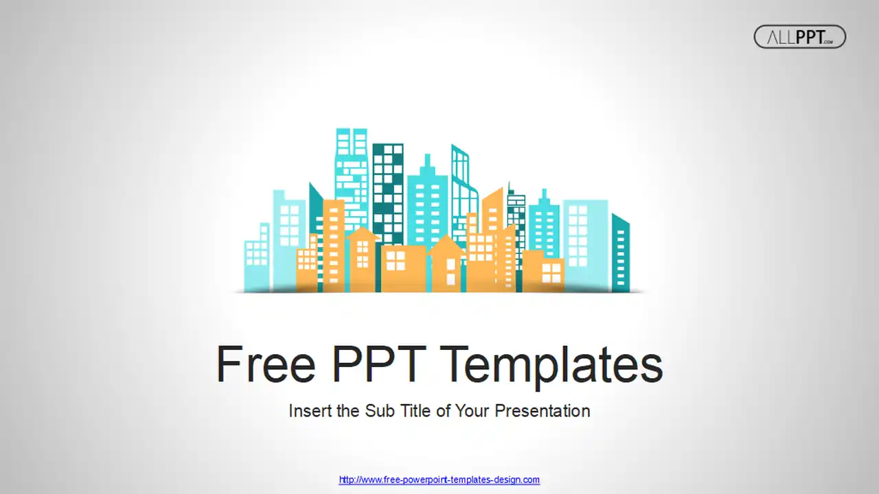 City Buildings Skyline PowerPoint Templates