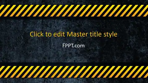 Free Caution Under Construction PowerPoint Template