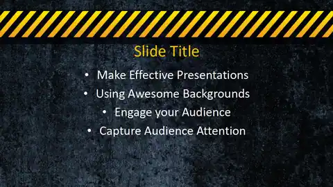 Free Caution Under Construction PowerPoint Template