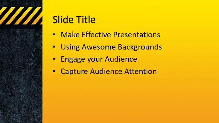 Free Caution Under Construction PowerPoint Template