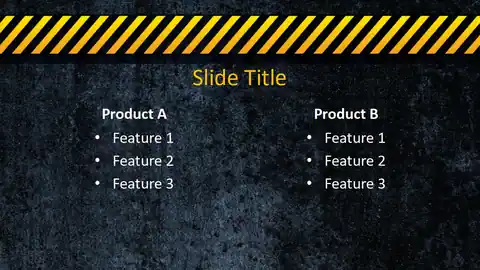 Free Caution Under Construction PowerPoint Template