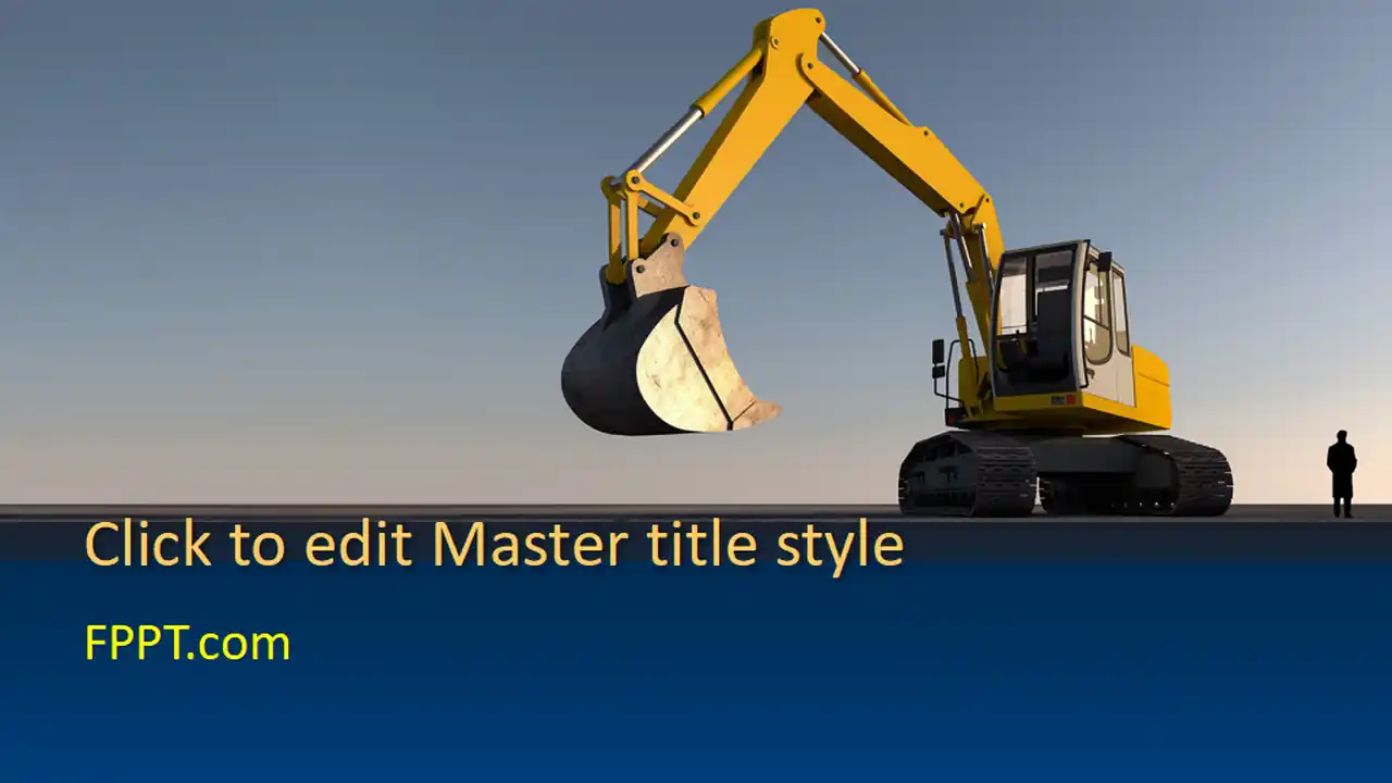 Free Excavator Machine PowerPoint Template