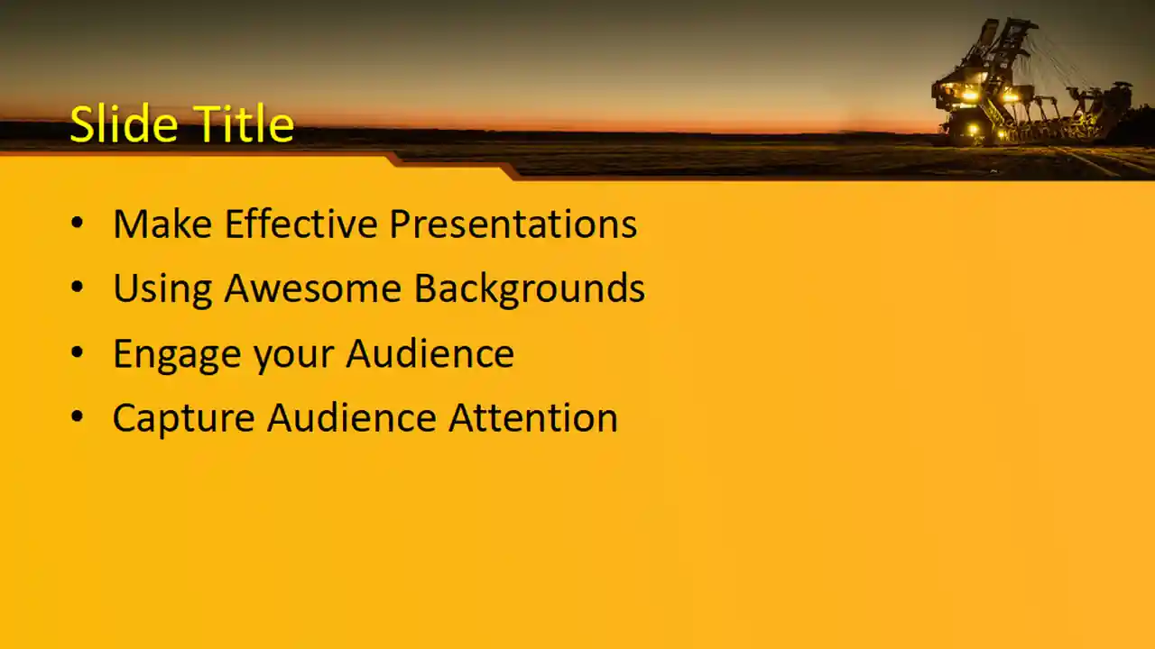 Free Heavy Equipment PowerPoint Template