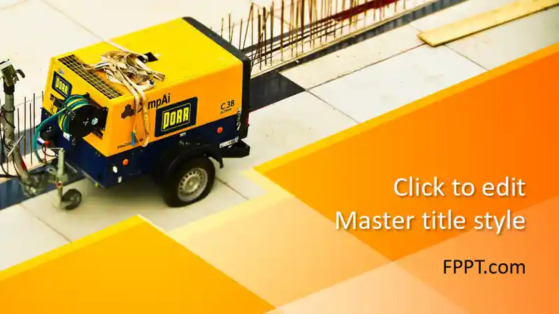 Free Yellow Construction PowerPoint Template