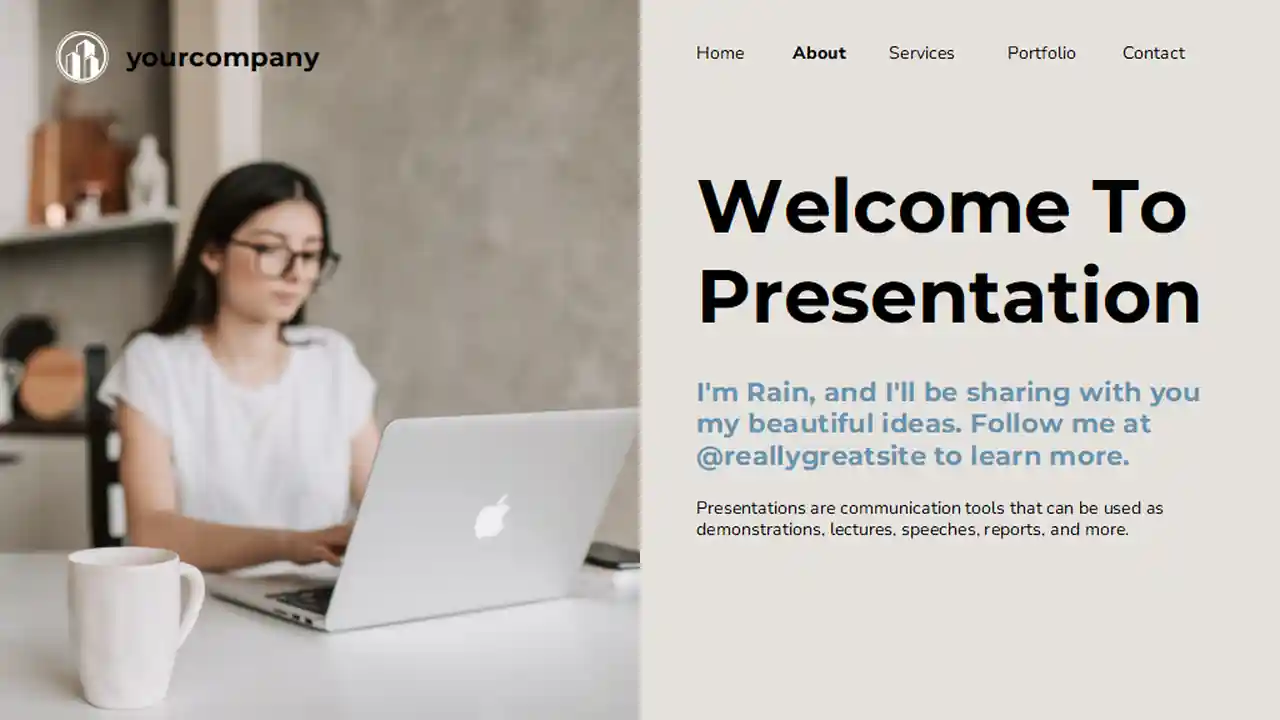 Minimalistic Real Estate Open House Website Design Slides