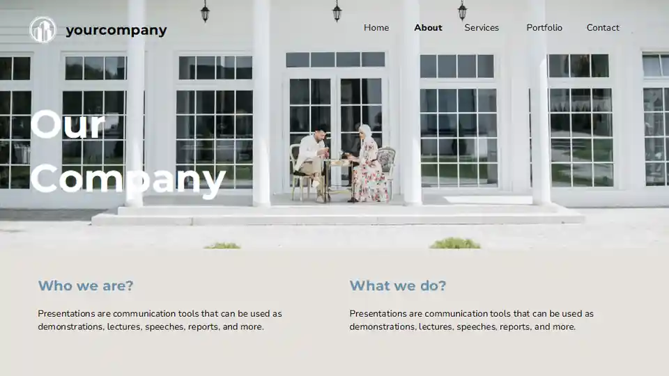 Minimalistic Real Estate Open House Website Design Slides