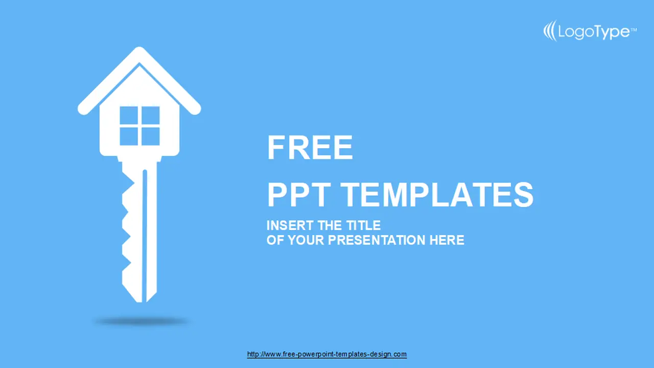 Real Estate House Key PowerPoint Template