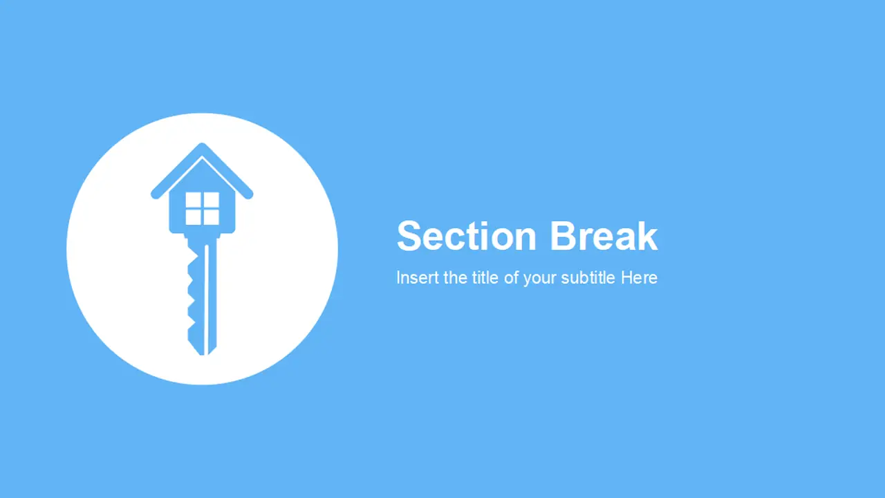 Real Estate House Key PowerPoint Template