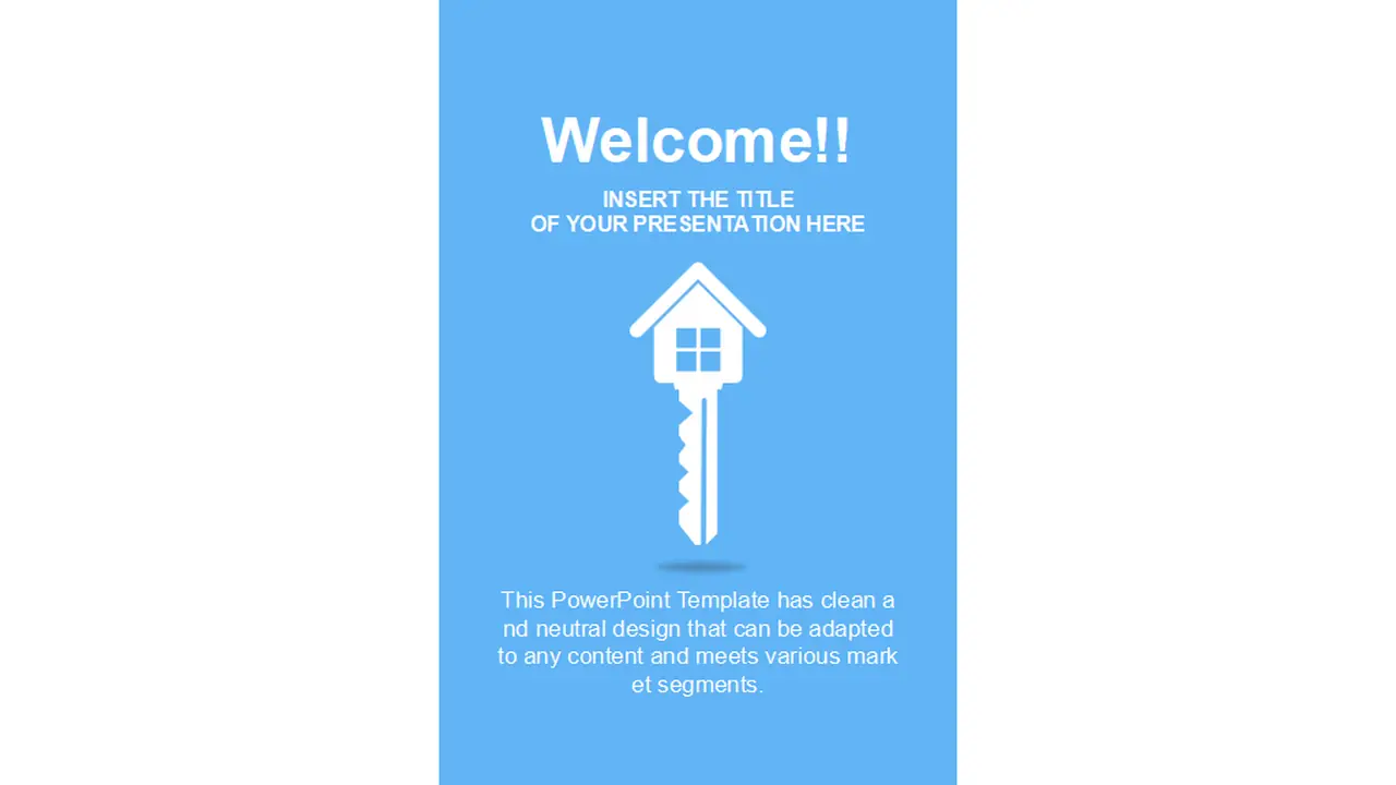 Real Estate House Key PowerPoint Template