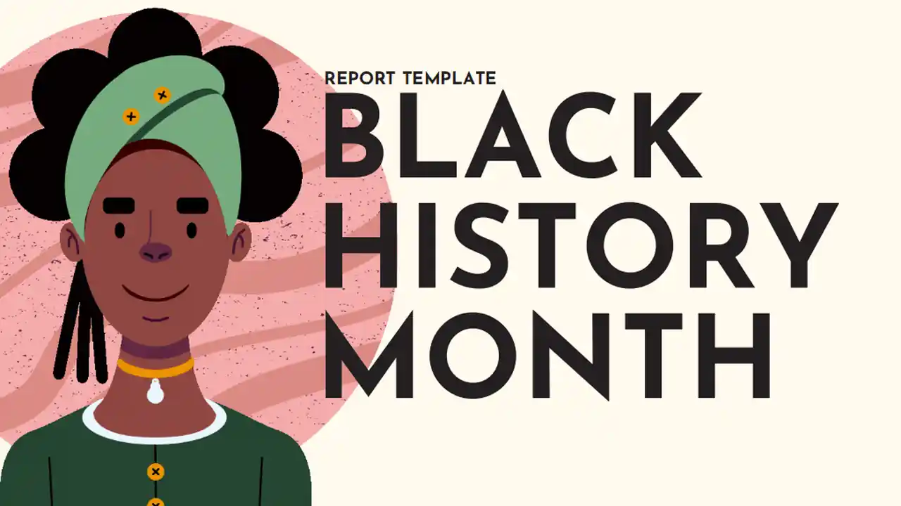 Black History Month Report Template for Elementary Student Slides