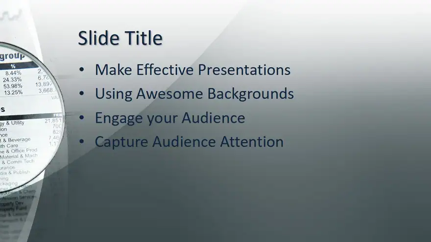 Free Finance Report PowerPoint Template