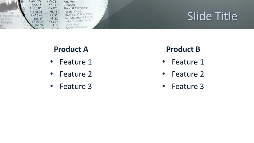 Free Finance Report PowerPoint Template