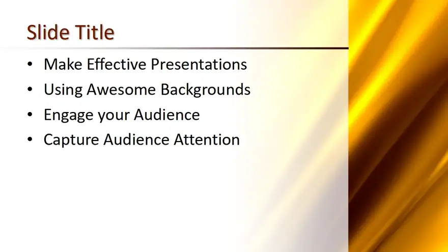 Free Golden PowerPoint Template