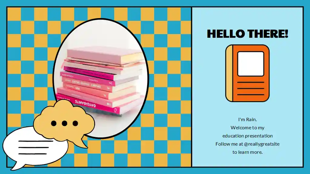 Pink Yellow Green and Orange Abstract Graphic Pattern Aesthetic Book Report Slides