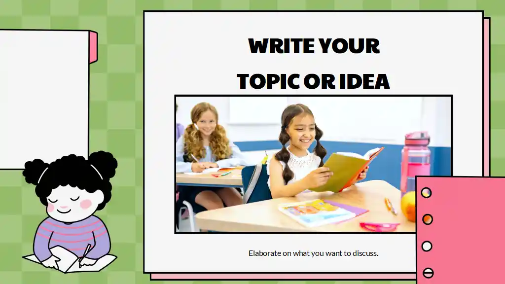 Pink Yellow Green and Orange Abstract Graphic Pattern Aesthetic Book Report Slides