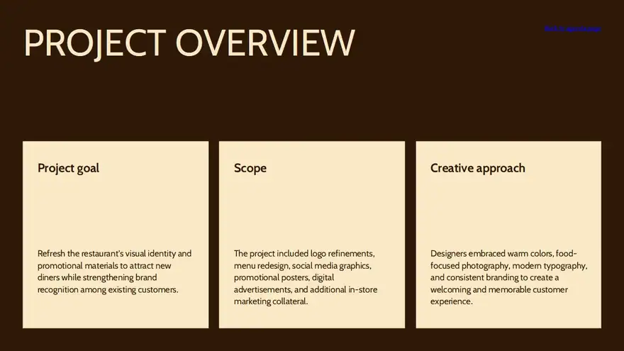Project Debrief Report Slides