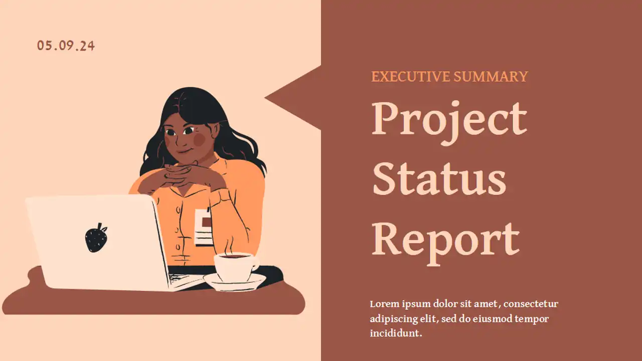Project Status Report Executive Summary Slides