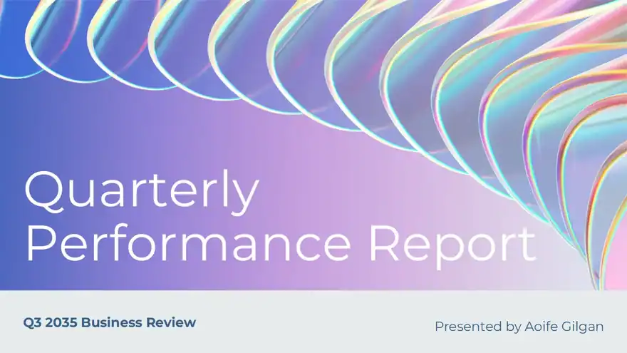 Quarterly Performance Report Slides