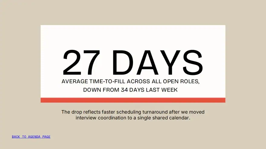 Weekly Recruitment Report Slides