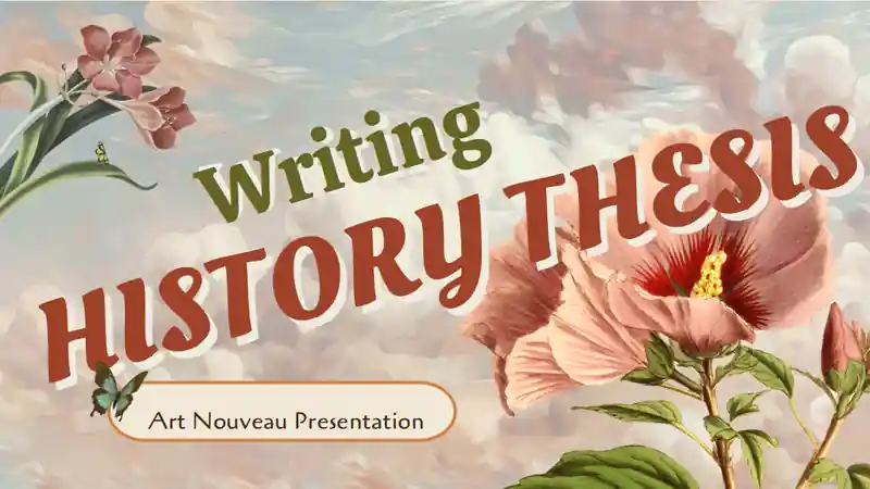 Art Nouveau Floral Writing History Thesis Slides